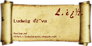 Ludwig Éva névjegykártya